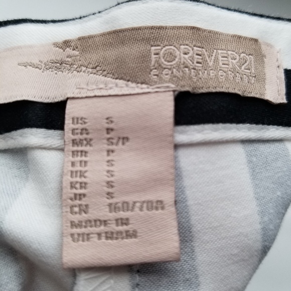 Forever21 womens striped pants long woven Sm. - Picture 6 of 7